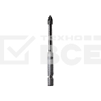 Сверло по стеклу и керамике Kranz 4 мм 4 грани шестигранный хвостовик, фото2