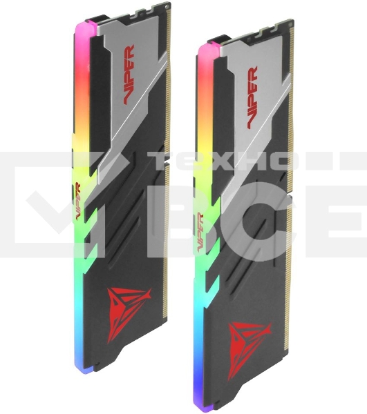 Оперативная память Patriot Viper Venom, DDR5, 32GB (2x16GB), 7200MHz, CL34, с радиаторами, RGB, черный
