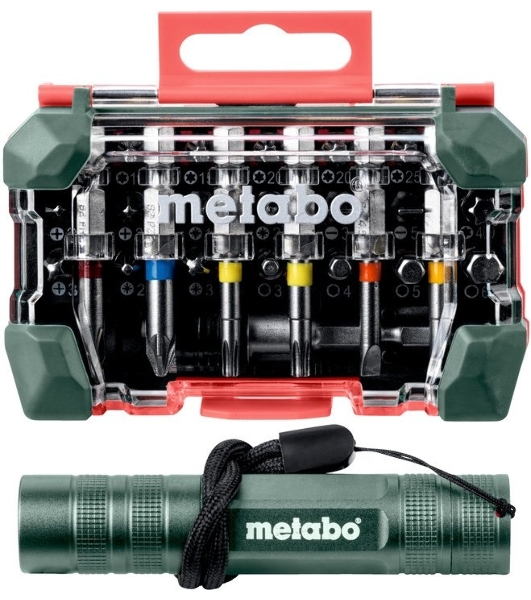 Набор бит METABO 626721000 29 предметов + LED фонарик