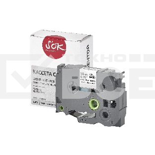 Кассета с лентой S'OK by Sakura Printing TZES941 для Brother, черный на серебре, 18мм/8м, наклейка