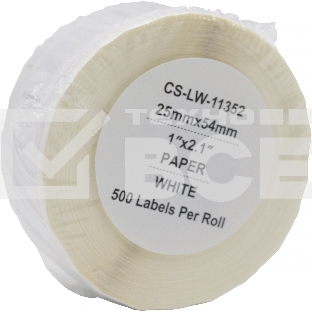 Этикетки Cactus CS-LW-11352 сег.:54x25мм черный белый 500шт/рул Dymo Label Writer 450/4XL