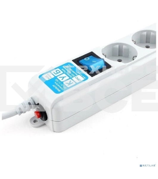 Фильтр-удлинитель Power Cube PRO SPL6-16-P-3М, 3,0 м, LC контур, 16А/3,5кВт 3*1,5мм