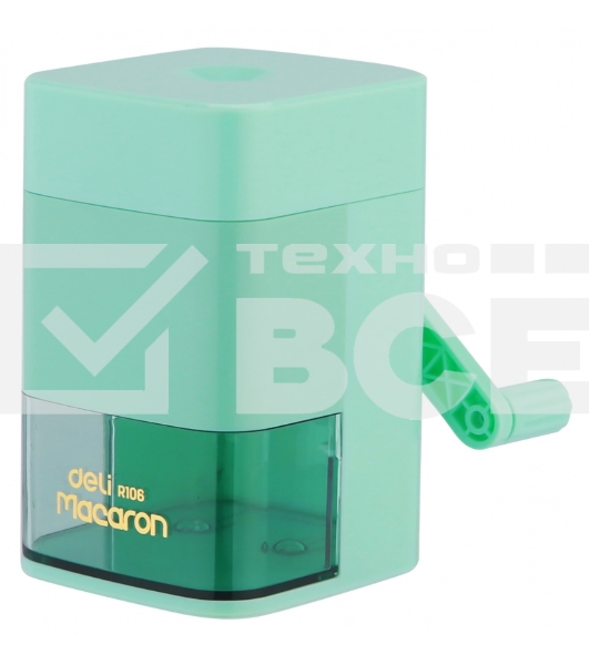 Точилка для карандашей механическая Deli ER10604 Macaron 1 отверстие пластик ассорти