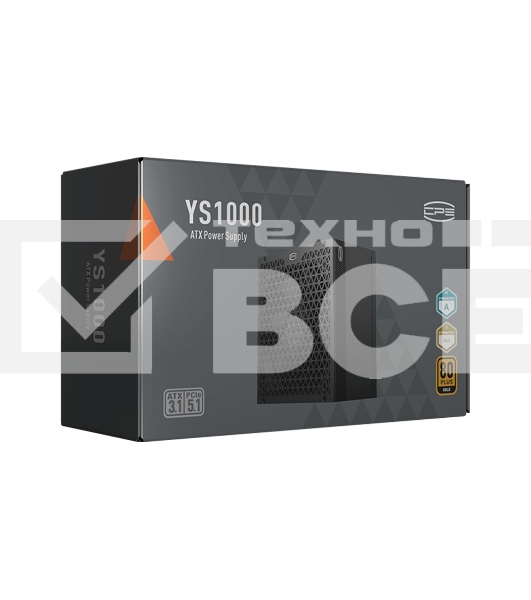 Блок питания  PCCooler P5-YS1000-G1F, 1000Вт, 80 PLUS  Gold, 135мм, модульный, черный