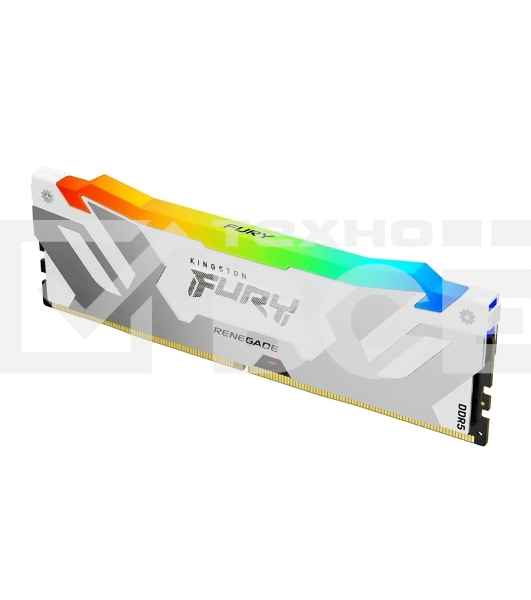 Оперативная память Kingston Fury Renegade, DDR5, 16GB (1x16GB), 7600MHz, CL38, DIMM, радиатор, RGB, белый