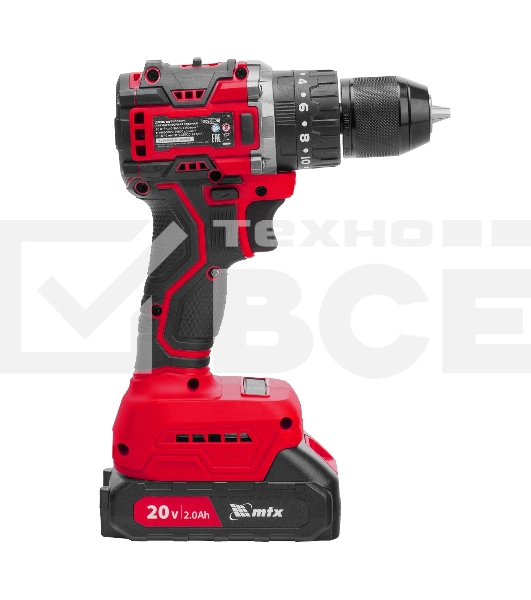 Дрель-шуруповерт аккумуляторная ударная бесщет. CIDS-BL-20, Li-Ion, 20 В MTX