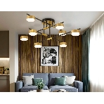 Потолочный светильник Ambrella light FL51752/8 BK/GD черный/золото GX53/8 max 12W 720*720*245, фото4