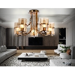 Светильник Ambrella light TR3222/5 GD/TI золото/янтарь E27*5 max 40W D540*300, фото7