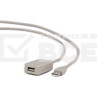 Кабель Gembird UAE016 USB 2.0 кабель удлинительный !!!Активный!!! 4.8м AM/AF