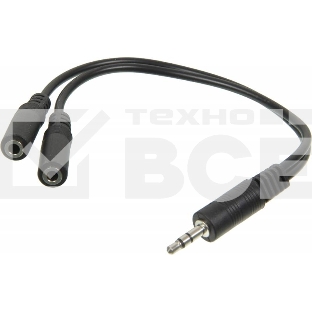 Адаптер аудио Ningbo 2xJack 3.5 (f)/Jack 3.5 (m) 0.2м