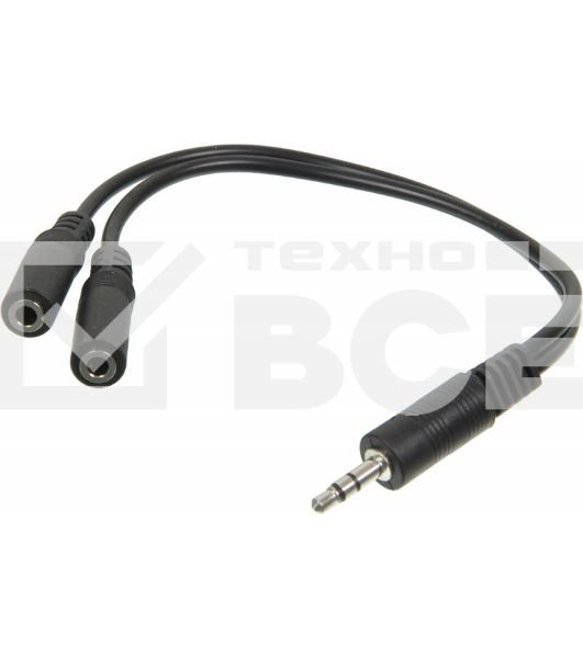 Адаптер аудио Ningbo 2xJack 3.5 (f)/Jack 3.5 (m) 0.2м