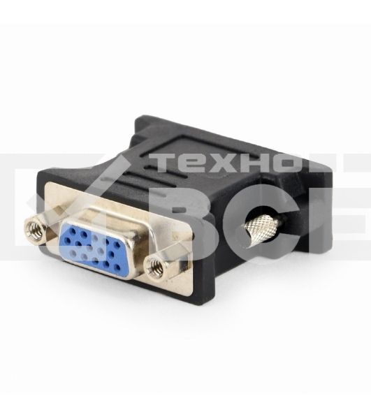 Переходник DVI-VGA Cablexpert A-DVI-VGA-BK, 29M/15F, черный, пакет