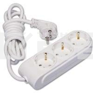 Удлинитель 3х3м с заземл. 16А защ. шторки Makel N3210043