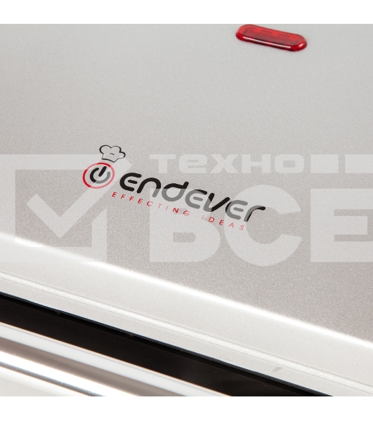 Электрогриль Endever Grillmaster 115, 1500 Вт, авто терморегулятор, антипригарное покрытие, индикатор нагрева, серебристый/черный