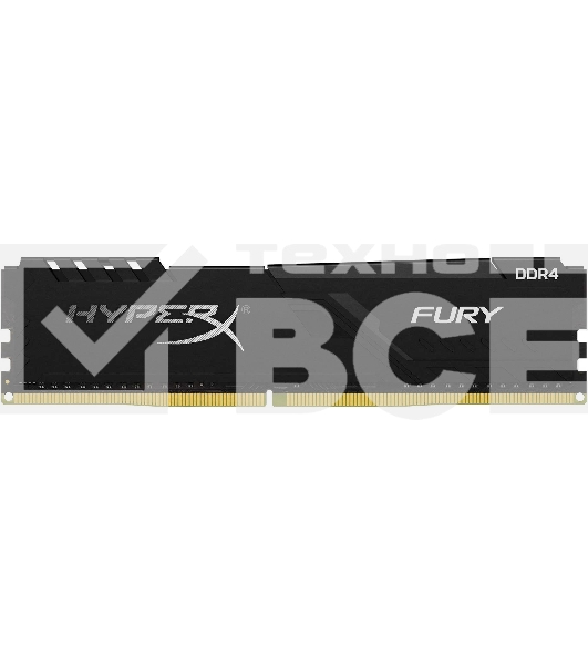 Оперативная память Kingston Fury Beast, DDR4, 16GB (1x16GB), 3200MHz, CL16, с радиатором, чёрный