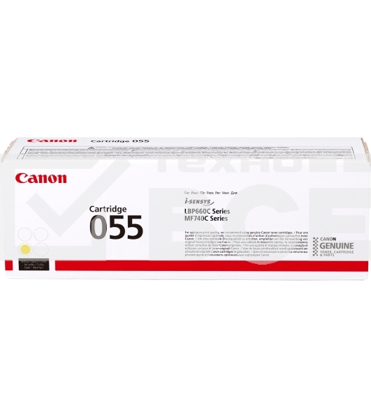 Картридж лазерный Canon 055 Y 3013C002 желтый (2100 стр.) для Canon MF746Cx/MF744Cdw/MF742Cdw/LBP664Cx/663Cdw