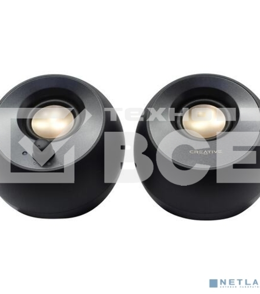 Колонки Creative Pebble V2 MF1695 2.0 черный 8Вт