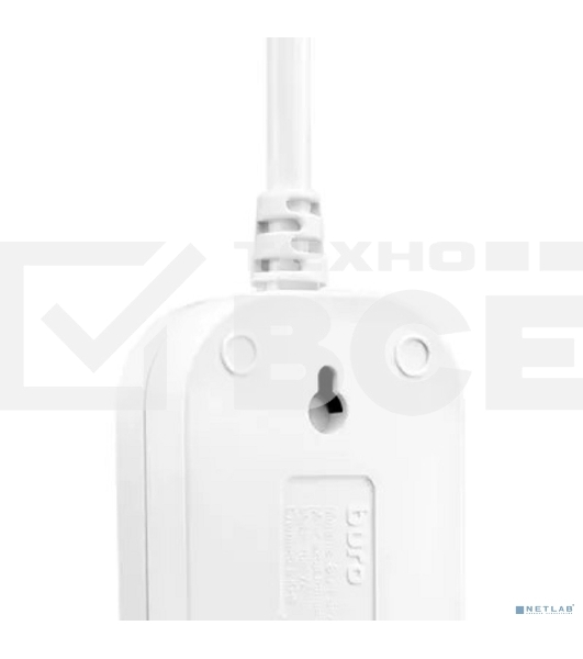 Сетевой удлинитель Buro BU-PSL2.3/W 3м (2 розетки) белый (пакет ПЭ)
