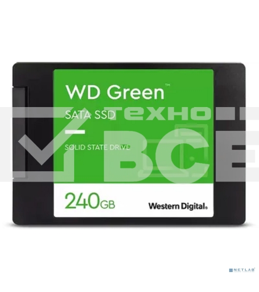 Накопитель SSD WD Green WDS240G3G0A, 240Gb, SATA III, 2.5