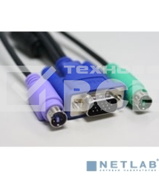 Набор кабелей D-LINK DKVM-CB3 для DKVM - 2хPS/2,1xVGA, 3м