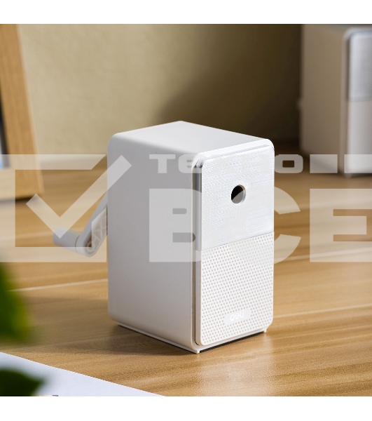 Точилка для карандашей механическая Deli 71160White 1 отверстие пластик белый