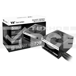 Блок питания Thermaltake Smart W3 700W, ATX 3.1, APFC, 12cm Fan, 80+, Retail