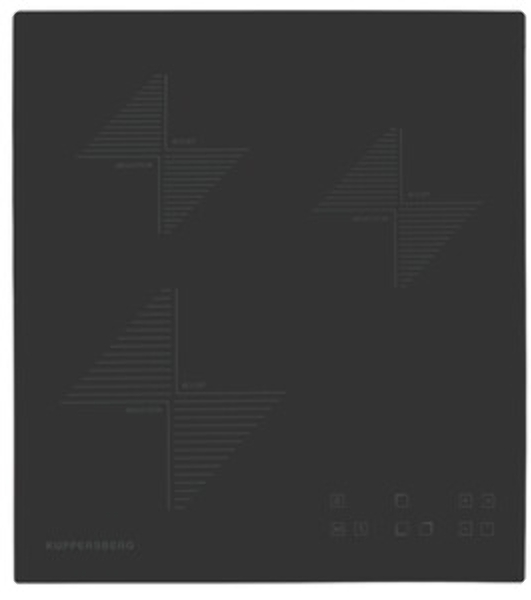 Индукционная варочная панель Kuppersberg ICO 402/ширина 45 см, 2 зоны 1,3 кВт(BOOSTER 1,5 кВт), 1 зона 2 кВт(BOOSTER 2,2 кВт),электронное сенсорное управление, 4 цифровых дисплев, 9 уровней мощности,автоматическое отключение,'Защита от детей'/Блокировка панели управления, Таймер до 99 минут, Stop & Go, Индикаторы остаточного тепла, цвет черный/прямой край