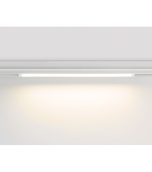 Управляемый светодиодный светильник для шинопровода Magnetic Ambrella light GL1281 WH белый IP20 18W 3000K-6400K 220V 120° 452*25*42 (Без ПДУ)