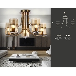 Светильник Ambrella light TR3222/5 GD/TI золото/янтарь E27*5 max 40W D540*300, фото6