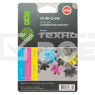 Заправочный набор Cactus CS-RK-CL446 многоцветный для Canon Pixma MG2440/MG2541 (3*30ml)