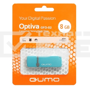 Флэш Диск QUMO 8GB Optiva 02 Blue QM8GUD-OP2-blue