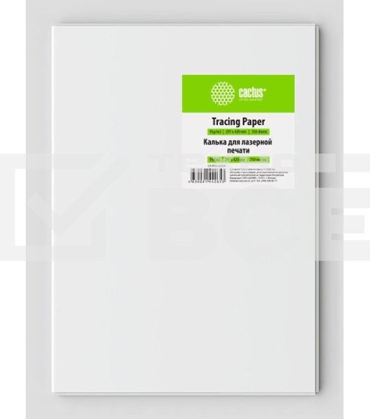 Калька Cactus CS-TR95-A3250 250л. A3 90г/м2
