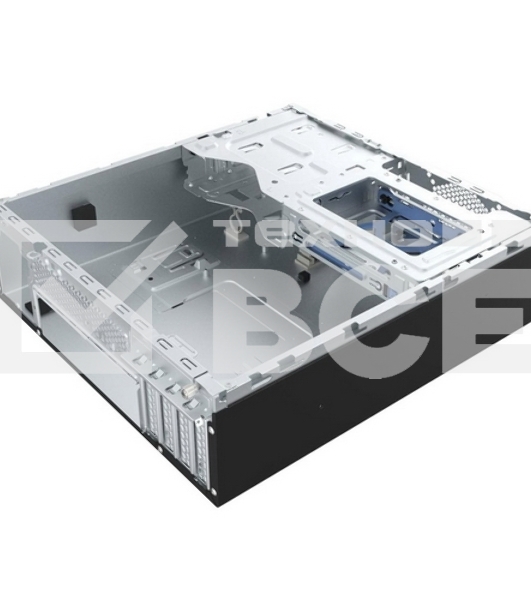 Компьютерный корпус с блоком питания 300Вт. Сase Foxline mATX Desktop 300W, 2xUSB3.0, 2xUSB2.0, toolless, Black, 8cm. fan, powercord