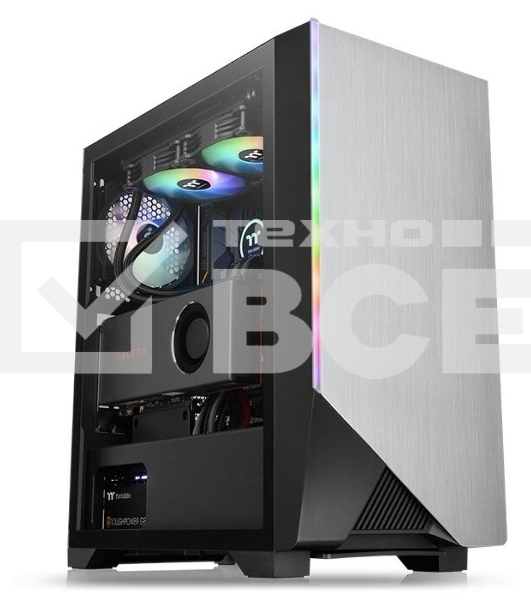 Компьютерный корпус Thermaltake H550 TG RGB черный без БП ATX 5x120mm 5x140mm 2xUSB2.0 1xUSB3.0 audio bott PSU