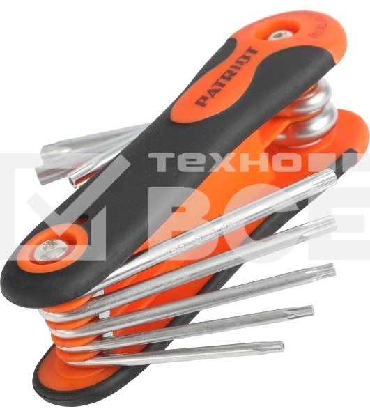 Набор ключей PATRIOT SKT-8F, TORX, T9-T40 складные, CRV, 8-в-1