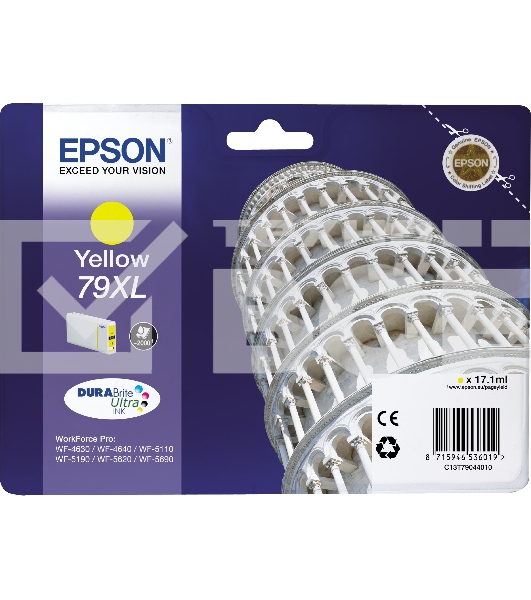 Картридж струйный EPSON T7904 желтый повышенной емкости для WF-5110DW/WF-5620DWF