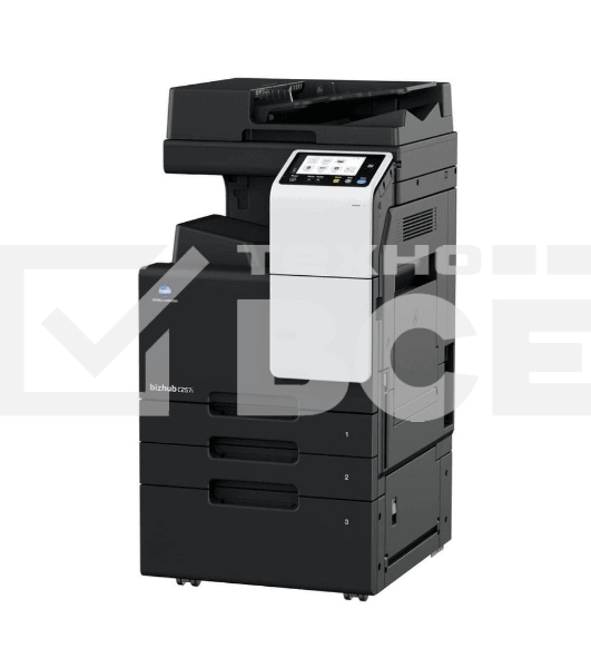 МФУ лазерный Konica Minolta Bizhub C257i (ACVD021), A3, цветной, печ. 25 стр/мин (A4) 12 стр/мин (A3), скан. до 55 стр/мин., 1800 x 600 dpi (печать) 600 x 600 dpi (скан.), USB, Ethernet,  без картриджей - установка и запуск специалистом АСЦ