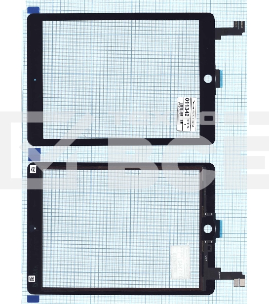 Сенсорное стекло (тачскрин) для iPad Air 2 (A1566, A1567) черное OEM