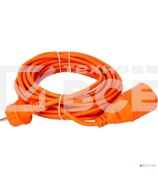 Удлинитель-шнур 1х10м вилка+розетка 2Р+РЕ IP44 УШ-01РВ 3х1 оранж. IEK WUP10-10-K09-44