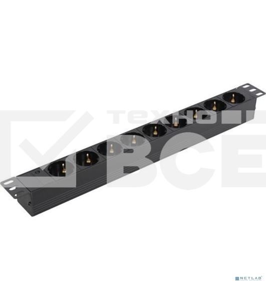 Блок розеток горизонтальный ExeGate ServerPro PDU-19H901 Al-9S-C14, 19
