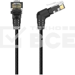 Патч-корд Vention прямой UTP cat.6a, RJ45 угол 90 - 2м. Черный, фото4