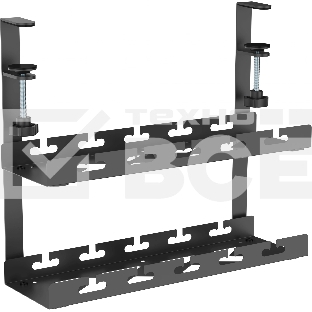 Кабель-канал Cactus CS-CM-400-2BK для столов 40x13.4x34.2см черный