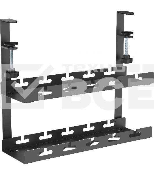 Кабель-канал Cactus CS-CM-400-2BK для столов 40x13.4x34.2см черный
