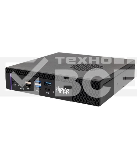 Мини ПК HIPER FACTUM FT20  Intel Core i5 14400(2.5Ghz)/16384Mb/512PCISSDGb/noDVD/BT/WiFi/war 1y/1.3kg/черный/Win11Pro + БП 120Вт/металл/VESA Адаптер на 75х75, 100х100