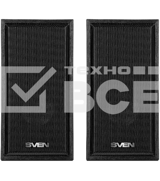 Колонки 2.0 (2x3W, USB+БП) дерево, black SVEN SPS-509