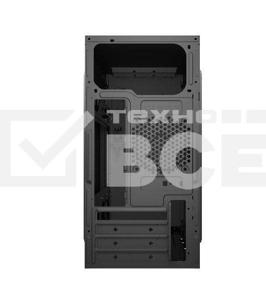 Компьютерный корпус с блоком питания 450Вт. Case Forza mATX, 450W, 2xUSB 2.0, Black, w/o FAN, 8 см fan PSU, power cord