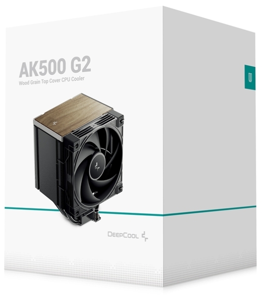 Кулер для процессора DEEPCOOL AK500 G2 LGA1851/1700/1200/115X/AM5/AM4 (9шт/кор, TDP 240W, PWM, Fan 120мм, 5 тепл. трубок, Copper Base, Wood-grain top cover, черный) RET (R-AK500G2-BKNNMN-GJD)