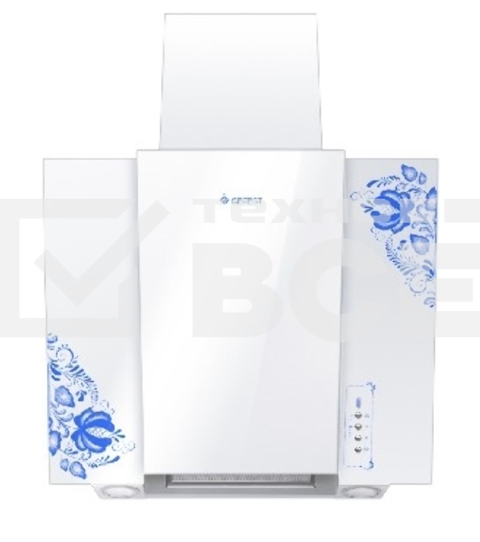 Вытяжка наклонная Gefest ВО 3603 К18 белый, 60 см, 550 куб. м/ч, 65 дБ