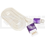 Кабель Gembird  USB 2.0 Cablexpert CC-ApUSBp1m, AM/Lightning 8P, 1м, силиконовый шнур, разъемы фиолетовый металлик, пакет, фото3
