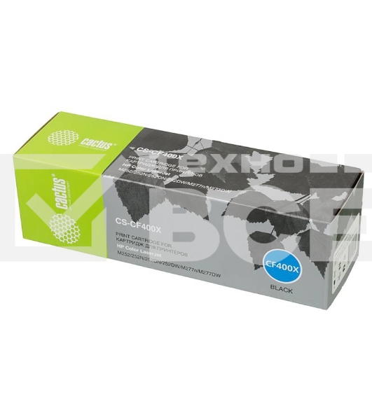 Картридж лазерный Cactus CS-CF400X черный (2800 стр.) для HP CLJ M252/252N/252DN/252DW/M277n/M277DW